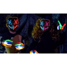 Halloween Mask LED Mask & Gloves Set